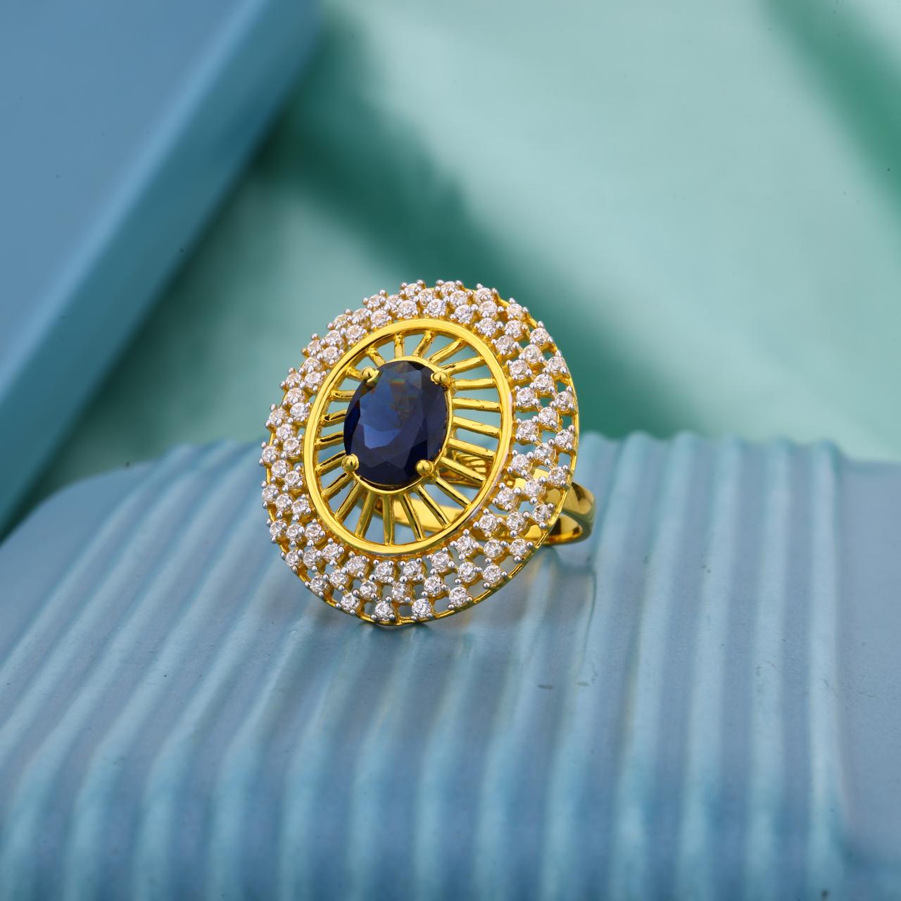 Jewellery Blue Stone Ladies Ring Buy GIVA 925 Silver Blue Stone