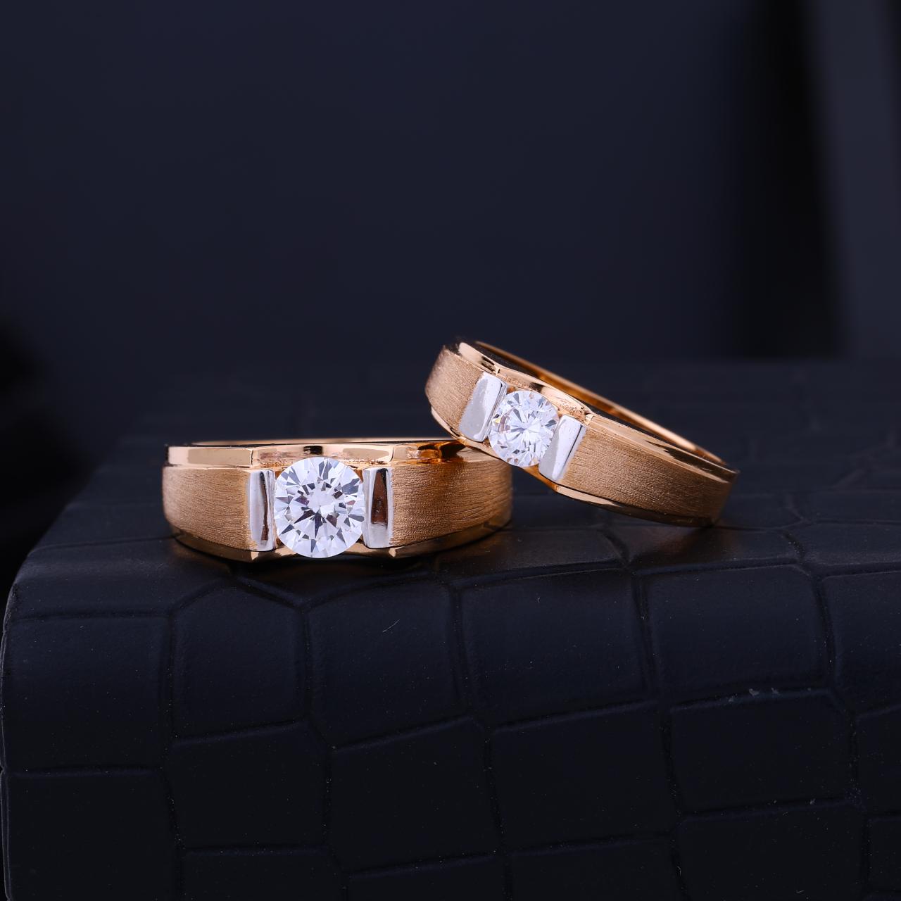 Solitaire Couple Ring