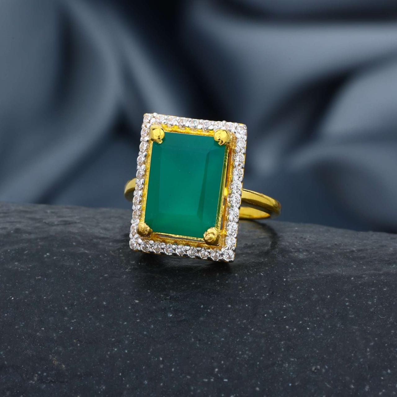 Green Stone Ring