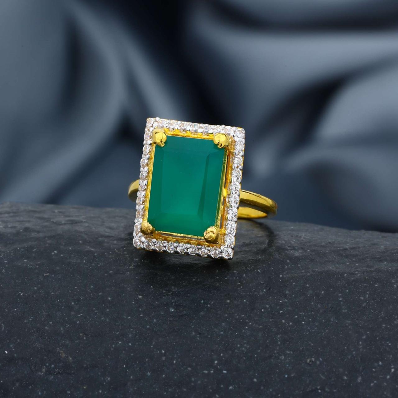 Green Stone Ring