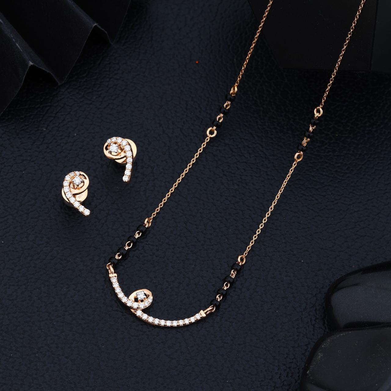 Shinebright Diamond Mangalsutra (DMP14-9/DER14-40)