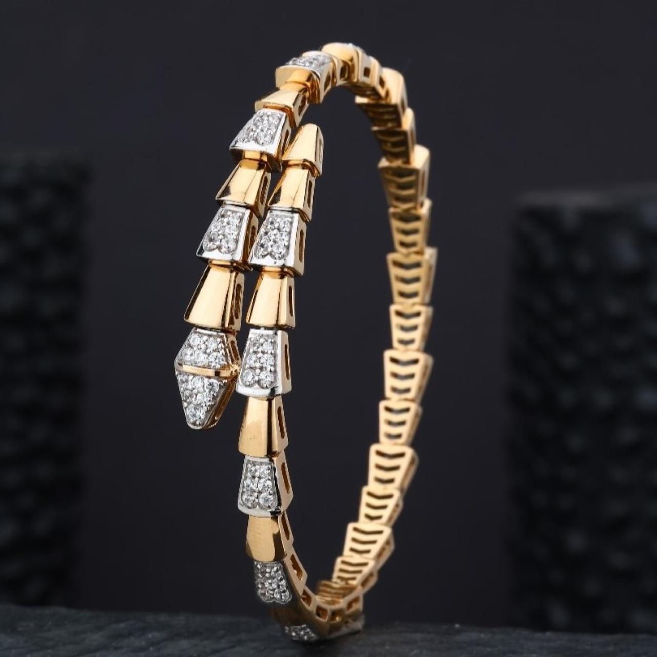 Bvlgari Serpenti Viper Kada In Rose Gold