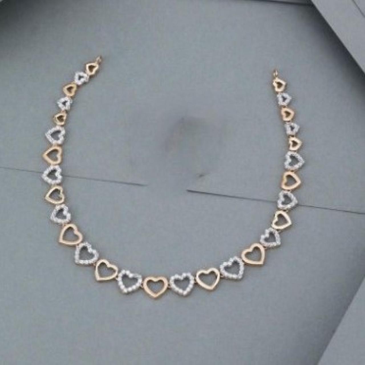 Clover Bloom Dual-tone Cz Necklace