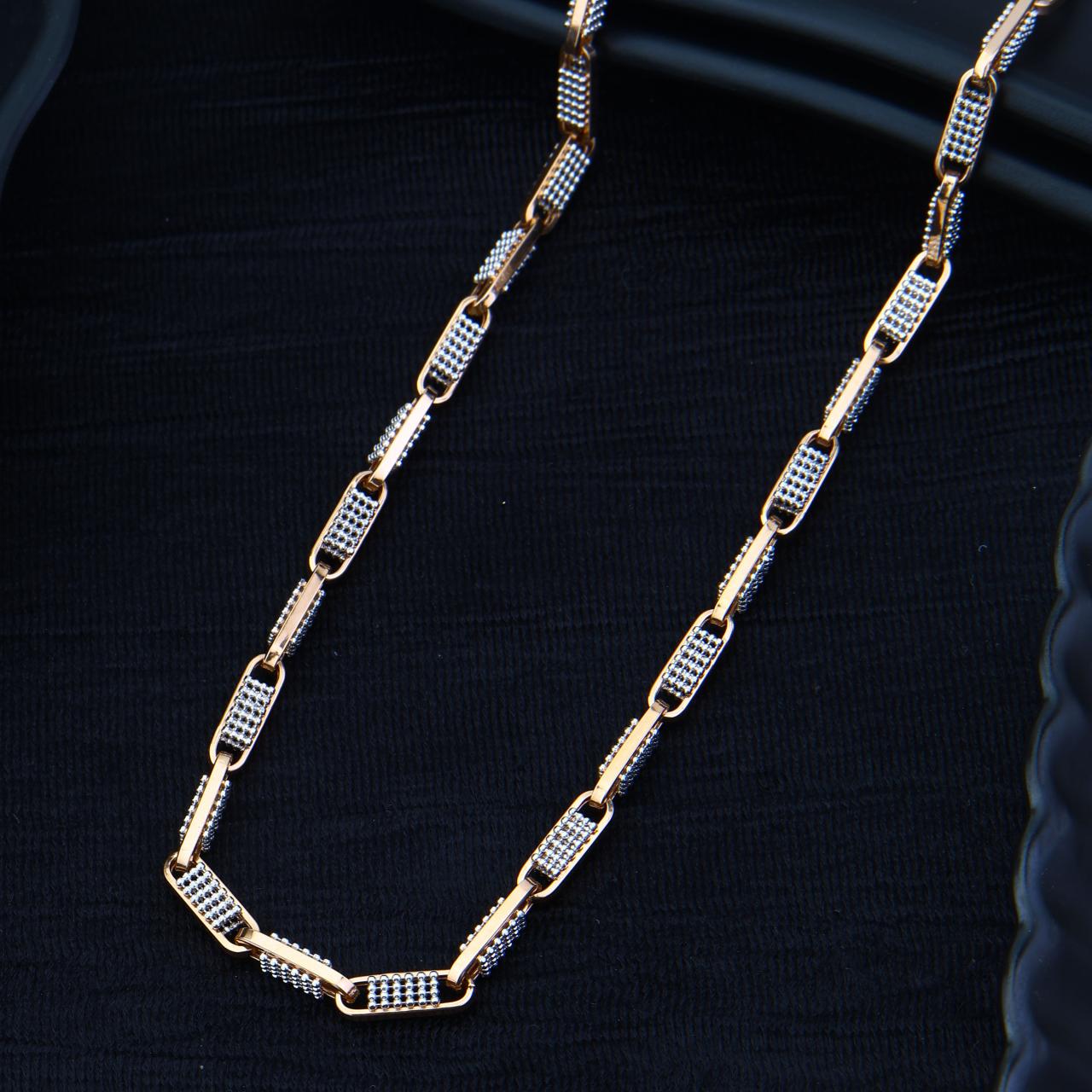 Textured Rectangular Link Designer Chain