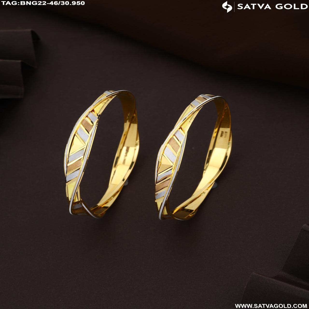 Luminous Tricolor Twisted Wave Bangles