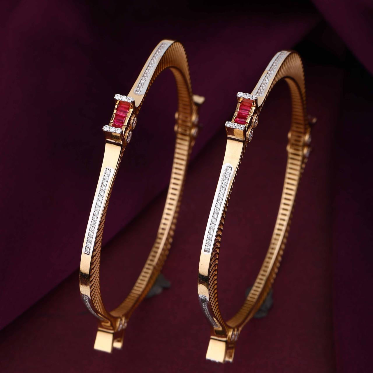 The Crimson Edge Designer Bangle Set