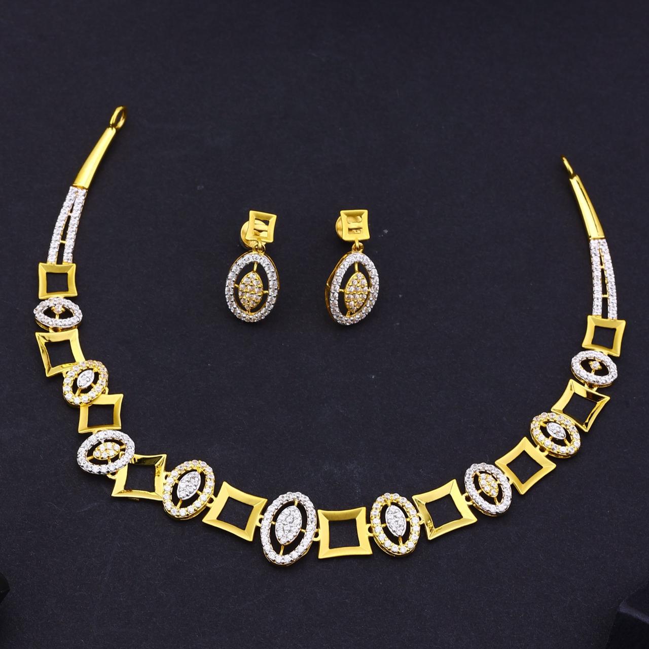 Modern Geometric Link Necklace Set