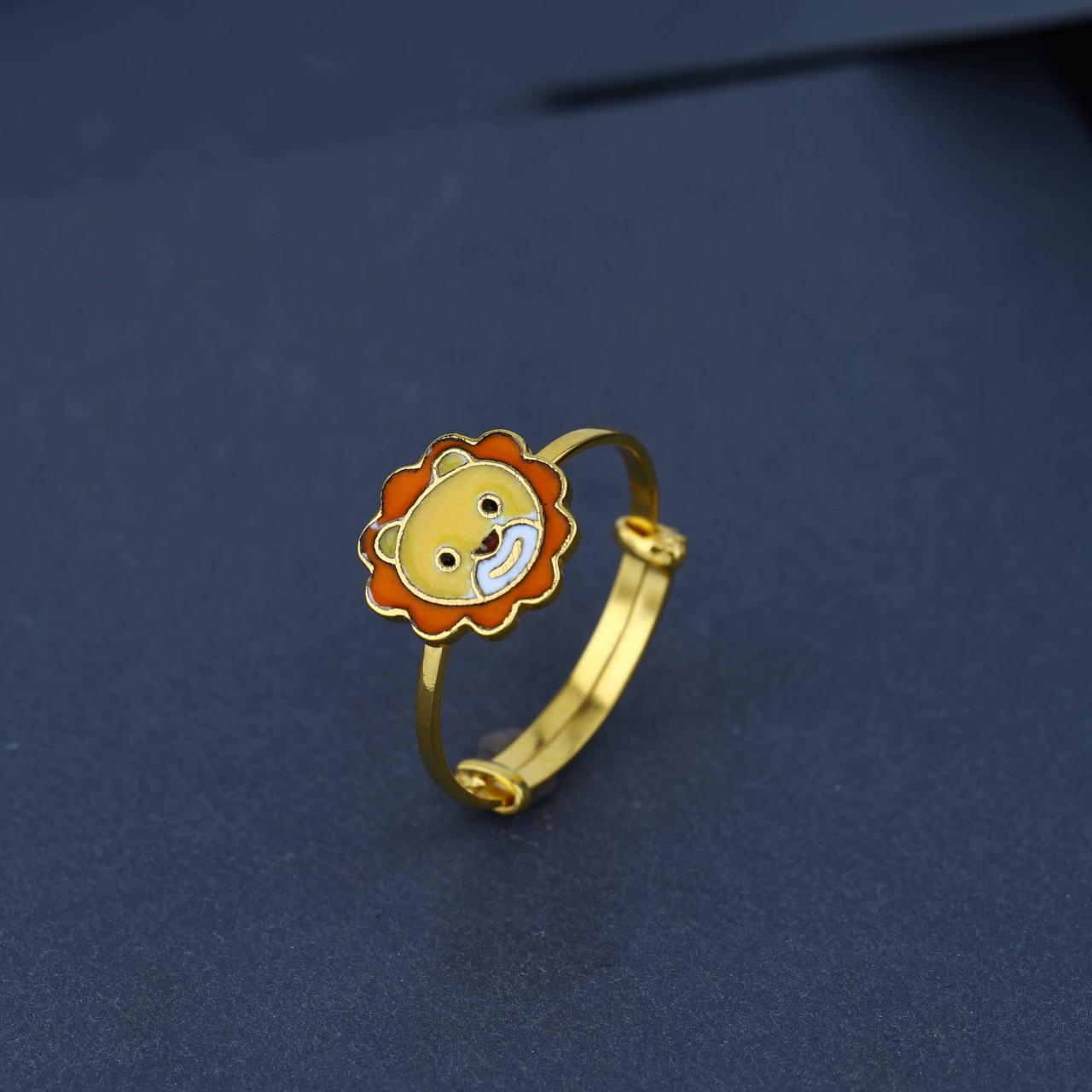 Gold Lion Design Kids Ring (KR18-1260)