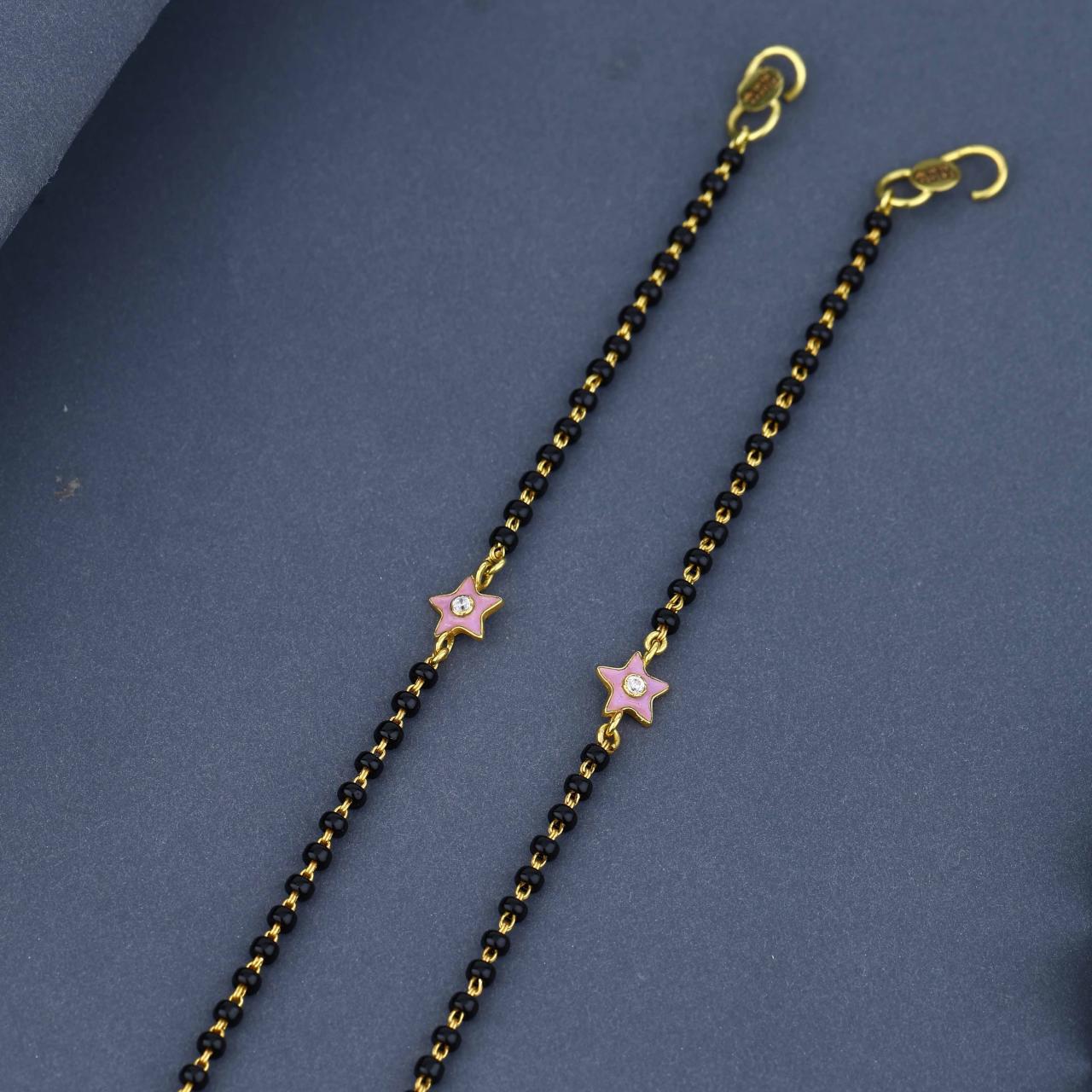 Kids Gold Nazariya With Pink Enamel Star (NJG18-1026)
