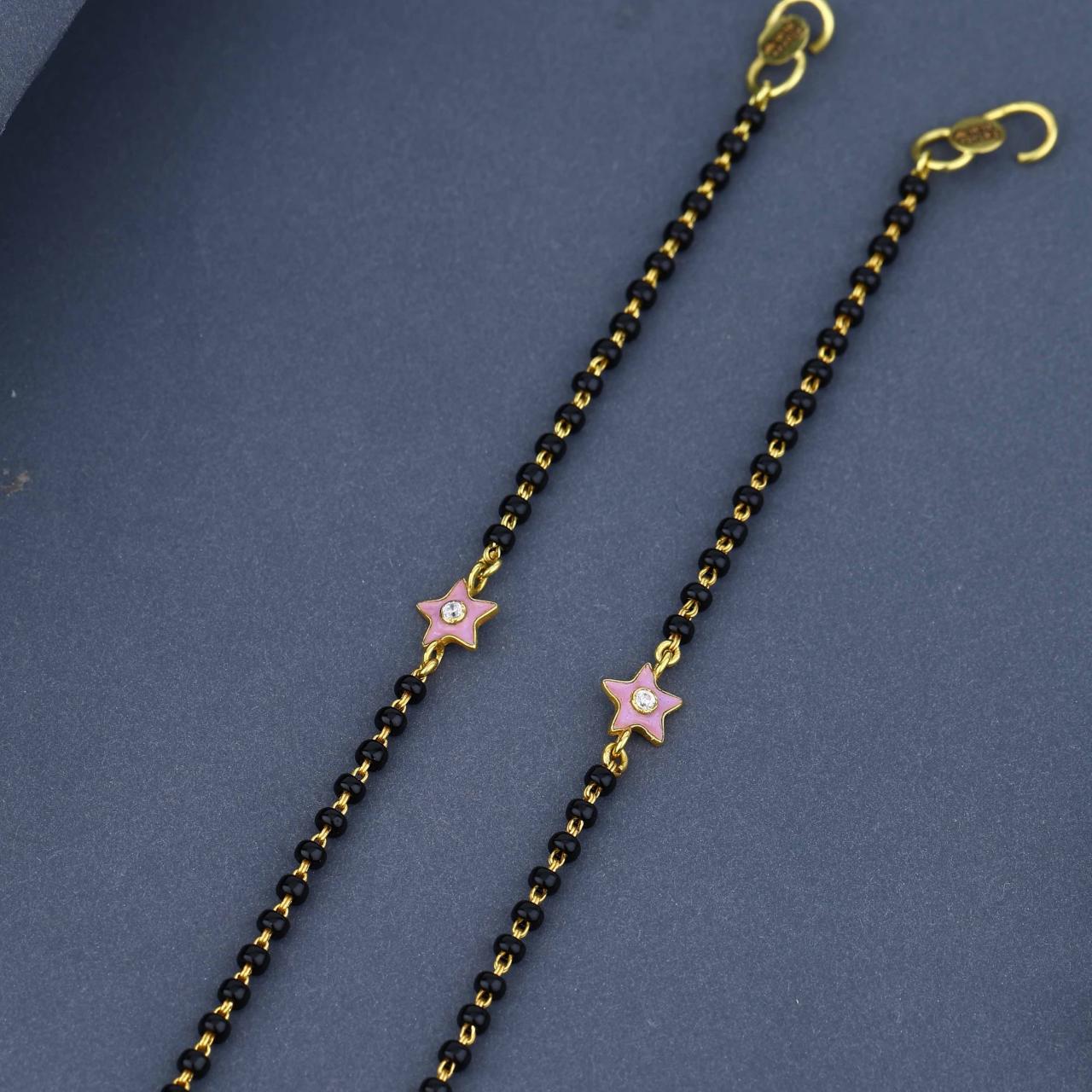 Kids Gold Nazariya With Pink Enamel Star (NJG18-1026)