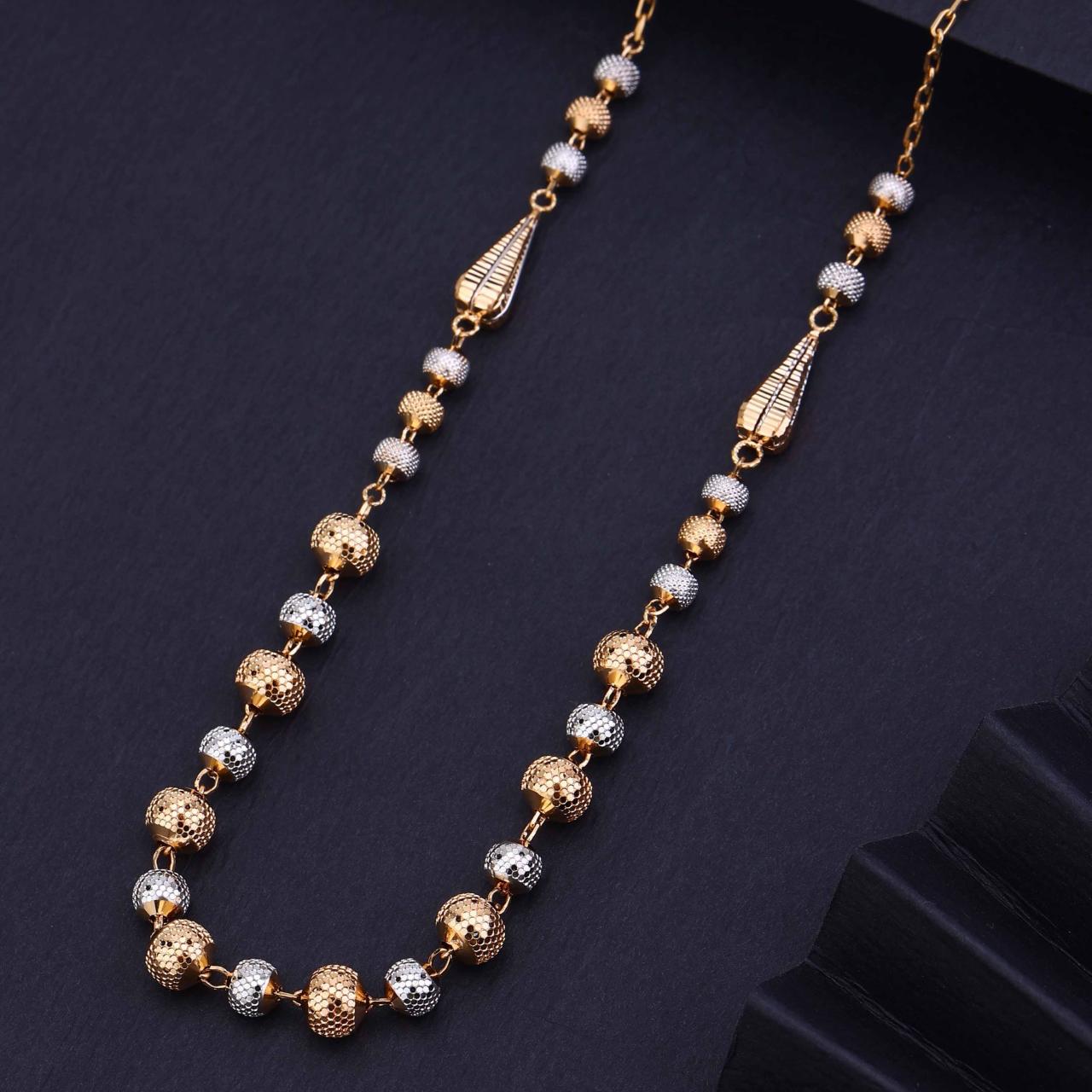 Dual Tone Beaded Gold Chain (VPD18-178)