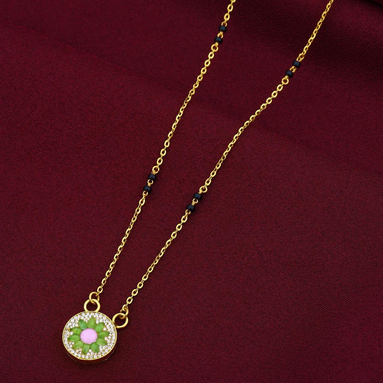 Round Pendant Gold Mangalsutra