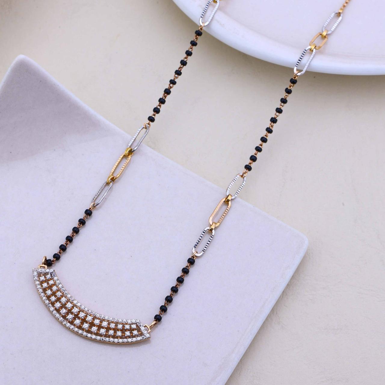 Studded Fancy Gold Mangalsutra (VPM18CT-1)
