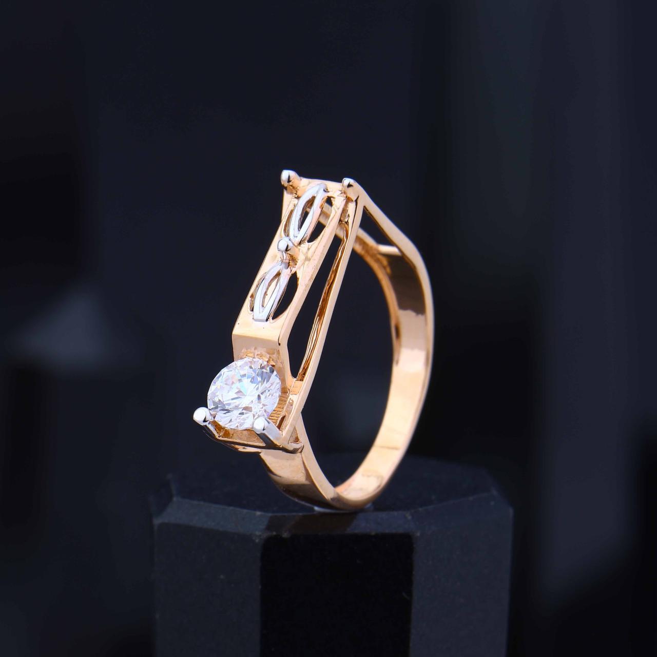 Designer Open Frame Solitaire Ring