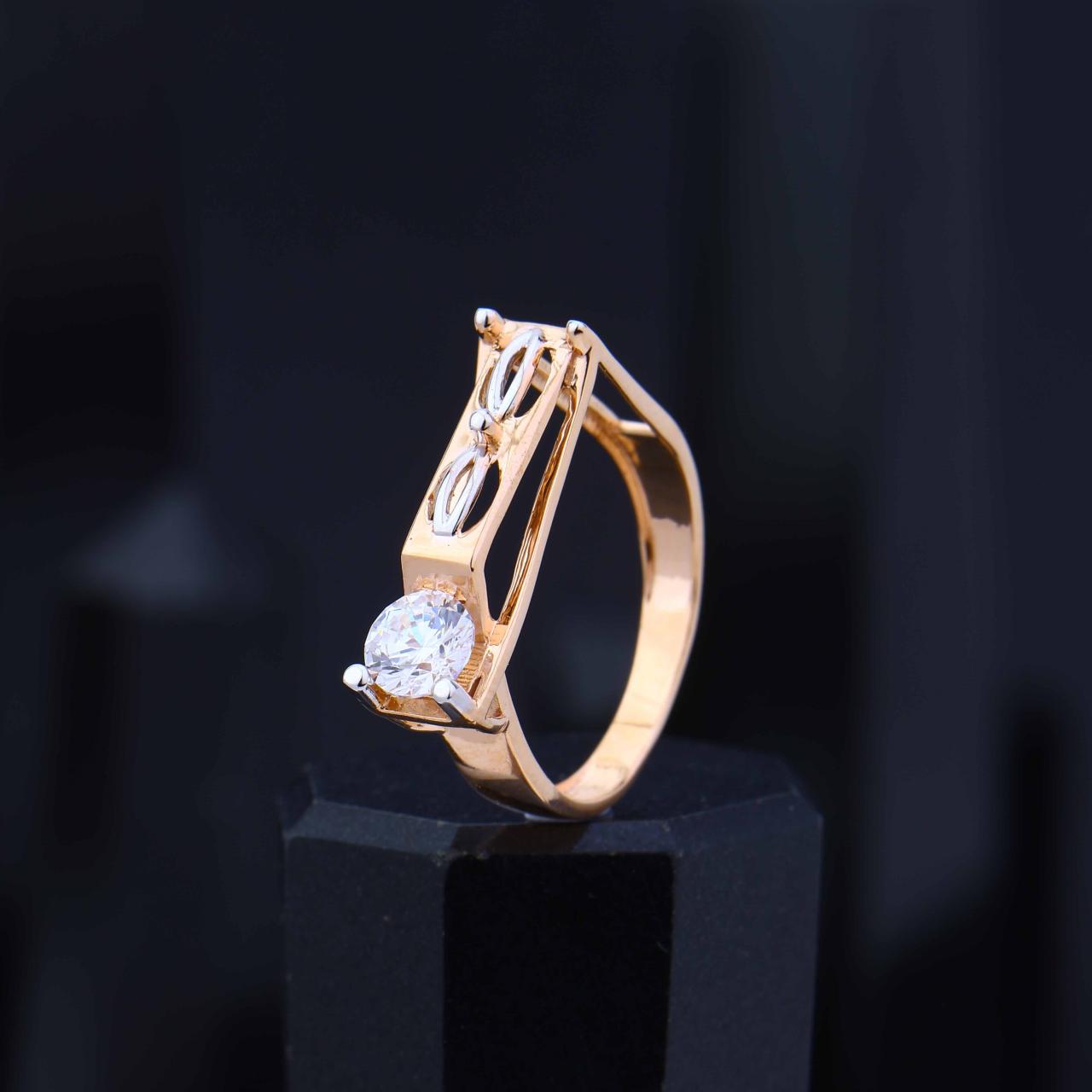 Designer Open Frame Solitaire Ring