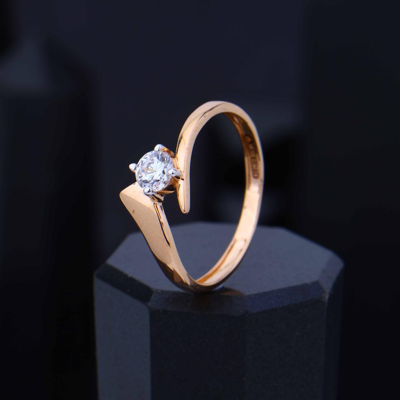 Solitaire Open Design Ring