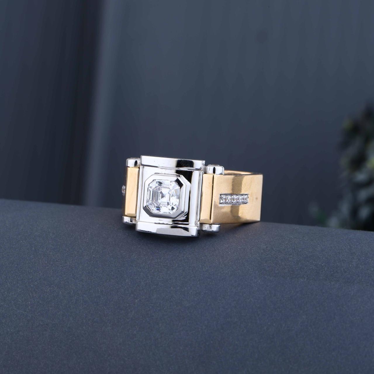 Dual Tone Solitaire Ring