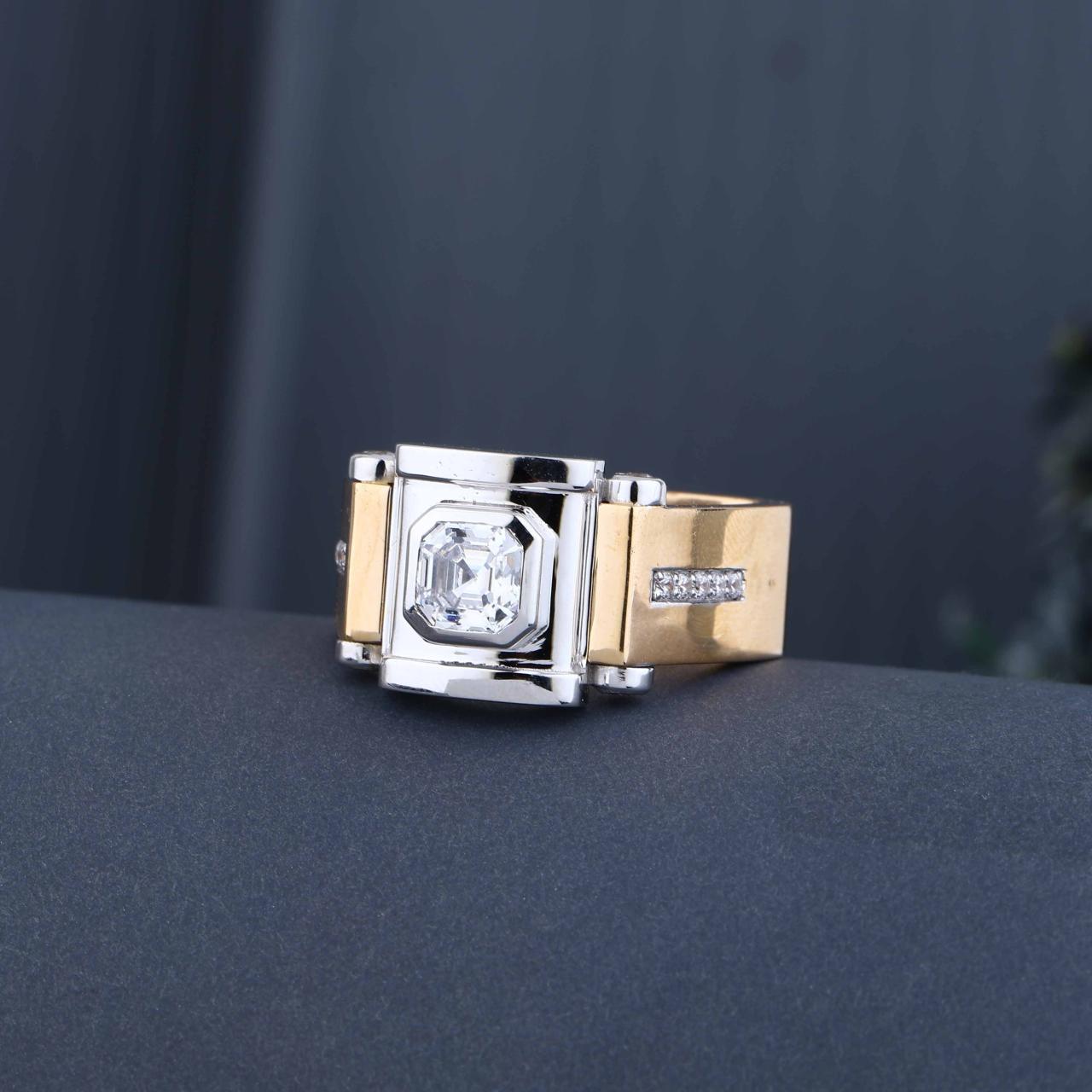 Dual Tone Solitaire Ring