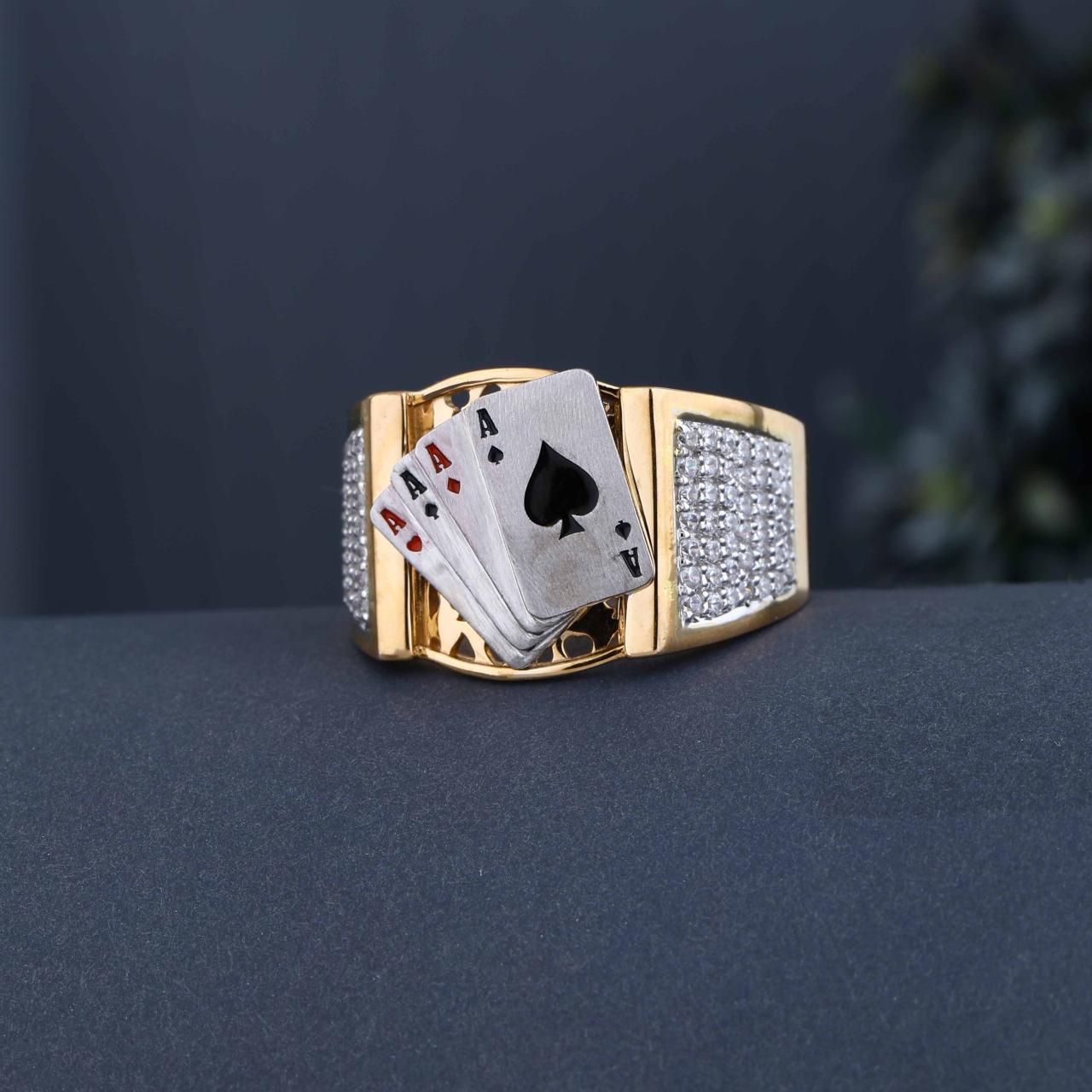 Playing Cards Diamond Statement Ring