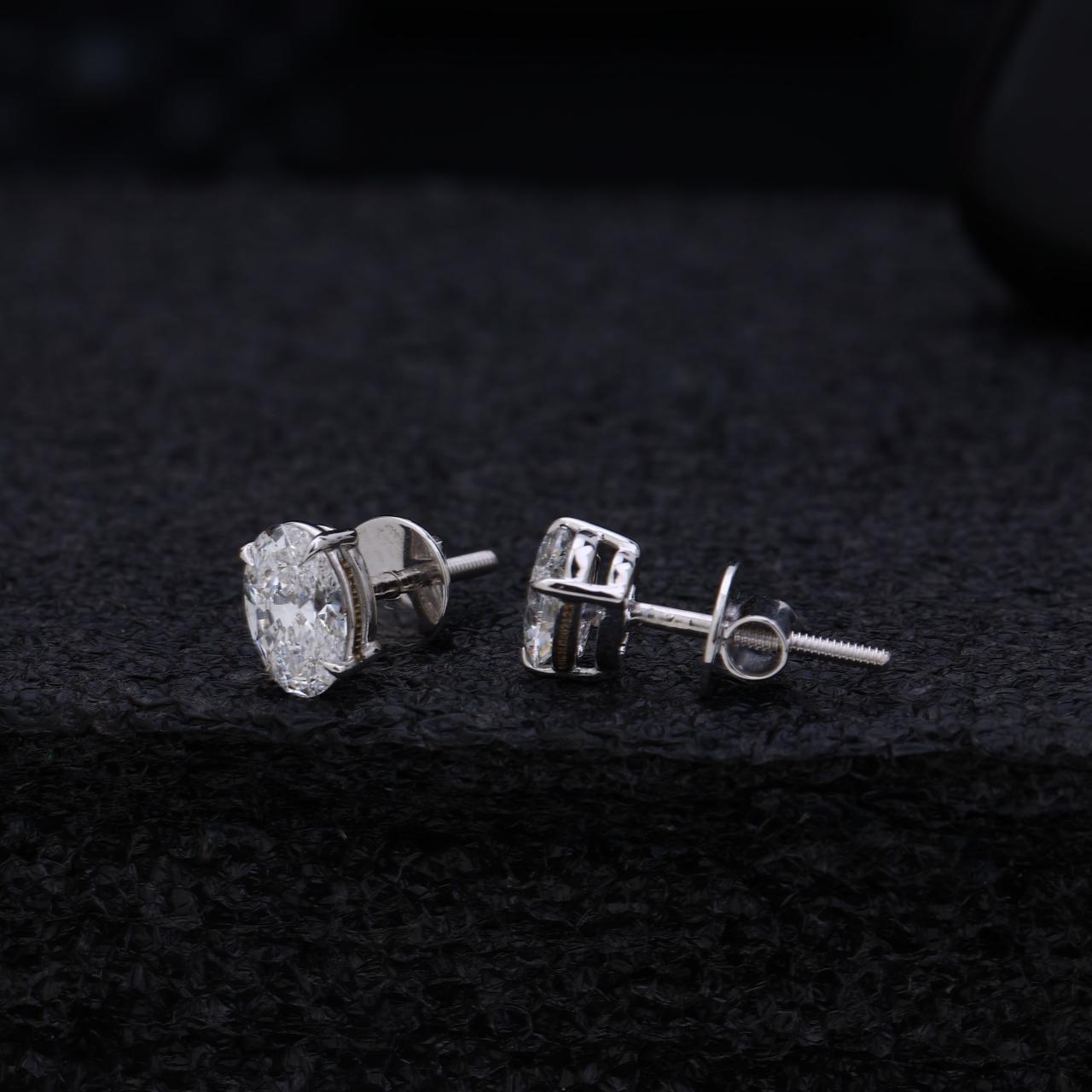 Classic Solitaire Diamond Stud Earrings