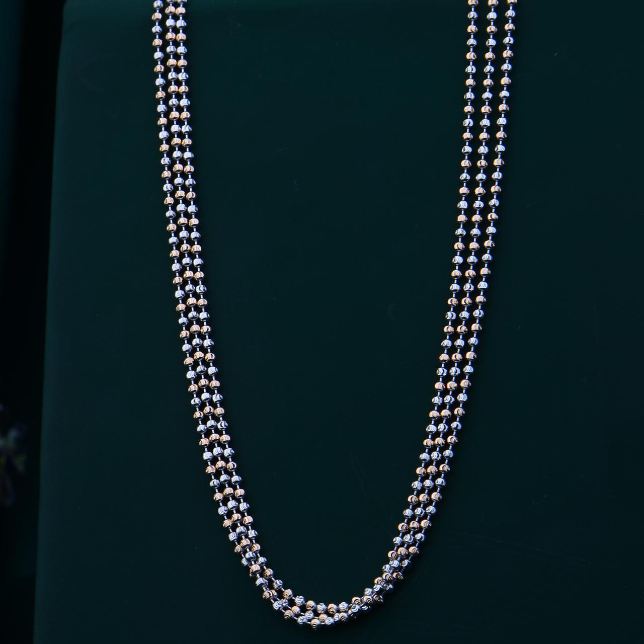 Dual Tone Beaded Chain