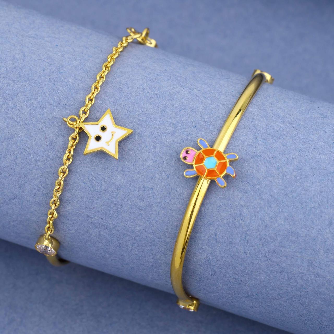 Kids Turtle Charm Kadli (KKD18-375)