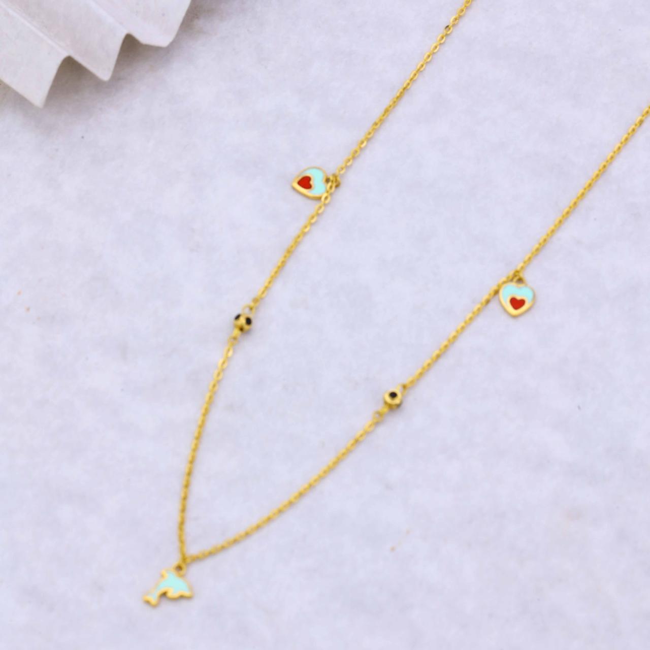 Heart Dolphin Kids Chain (KF18-238)