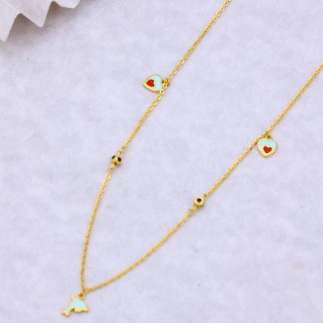 Heart Dolphin Kids Chain (KF18-238)