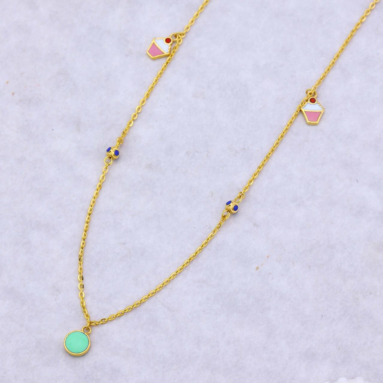 Cupcake Charm Kids Chain (KF18-228)