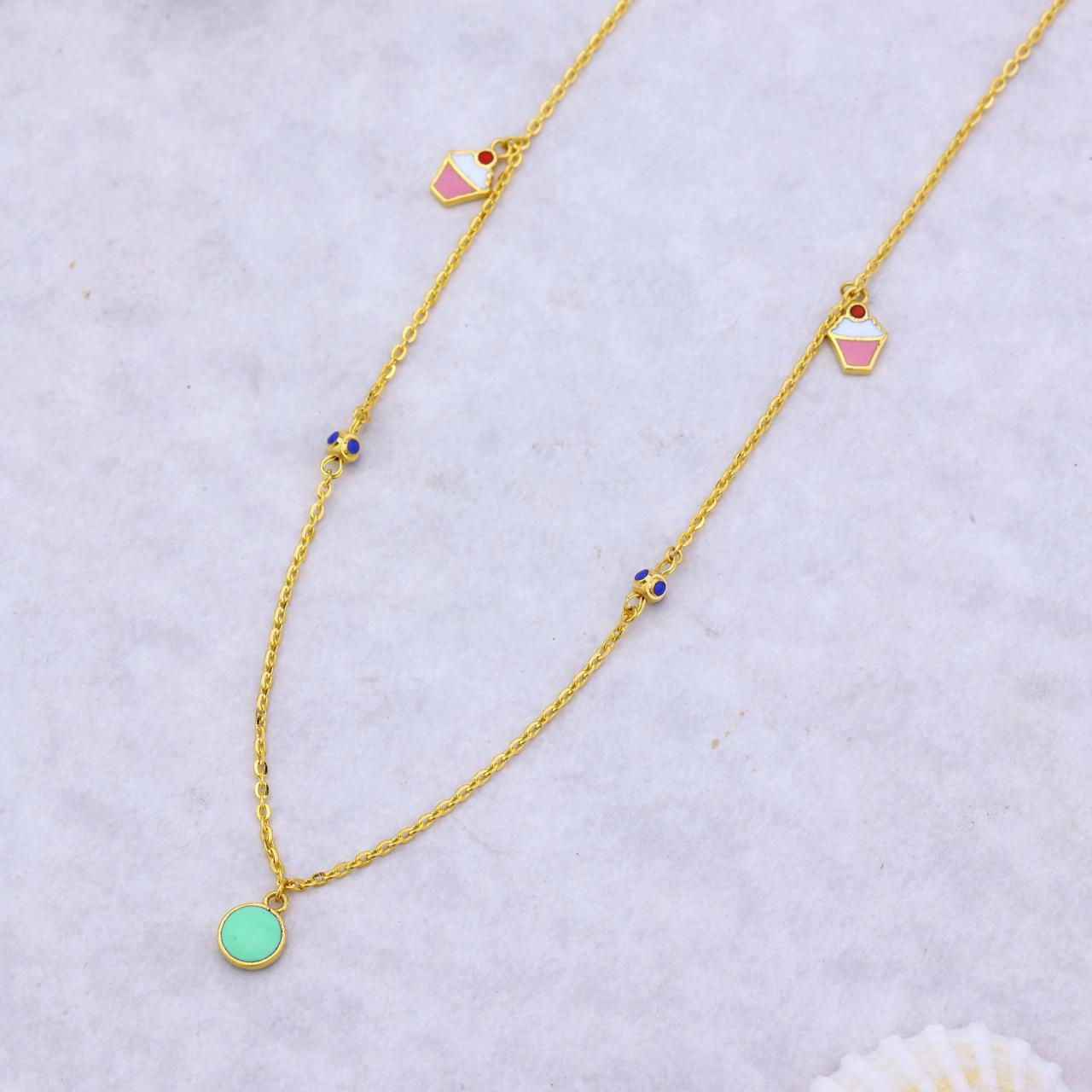 Cupcake Charm Kids Chain (KF18-228)