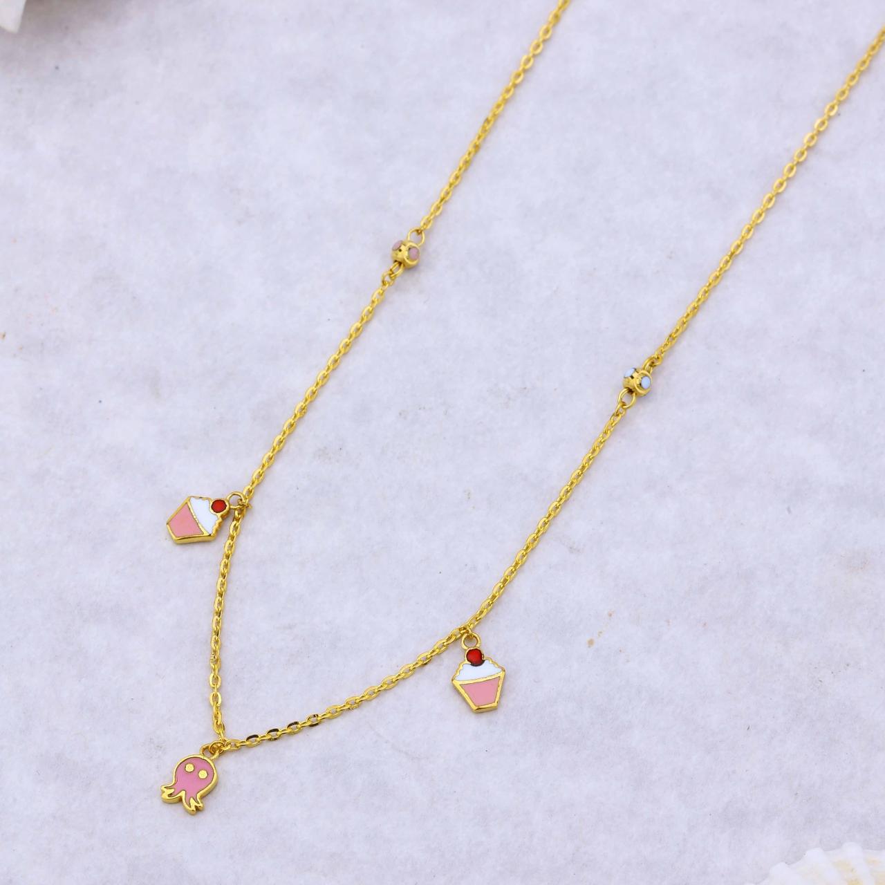 Cupcake Charm Kids Chain (KF18-231)