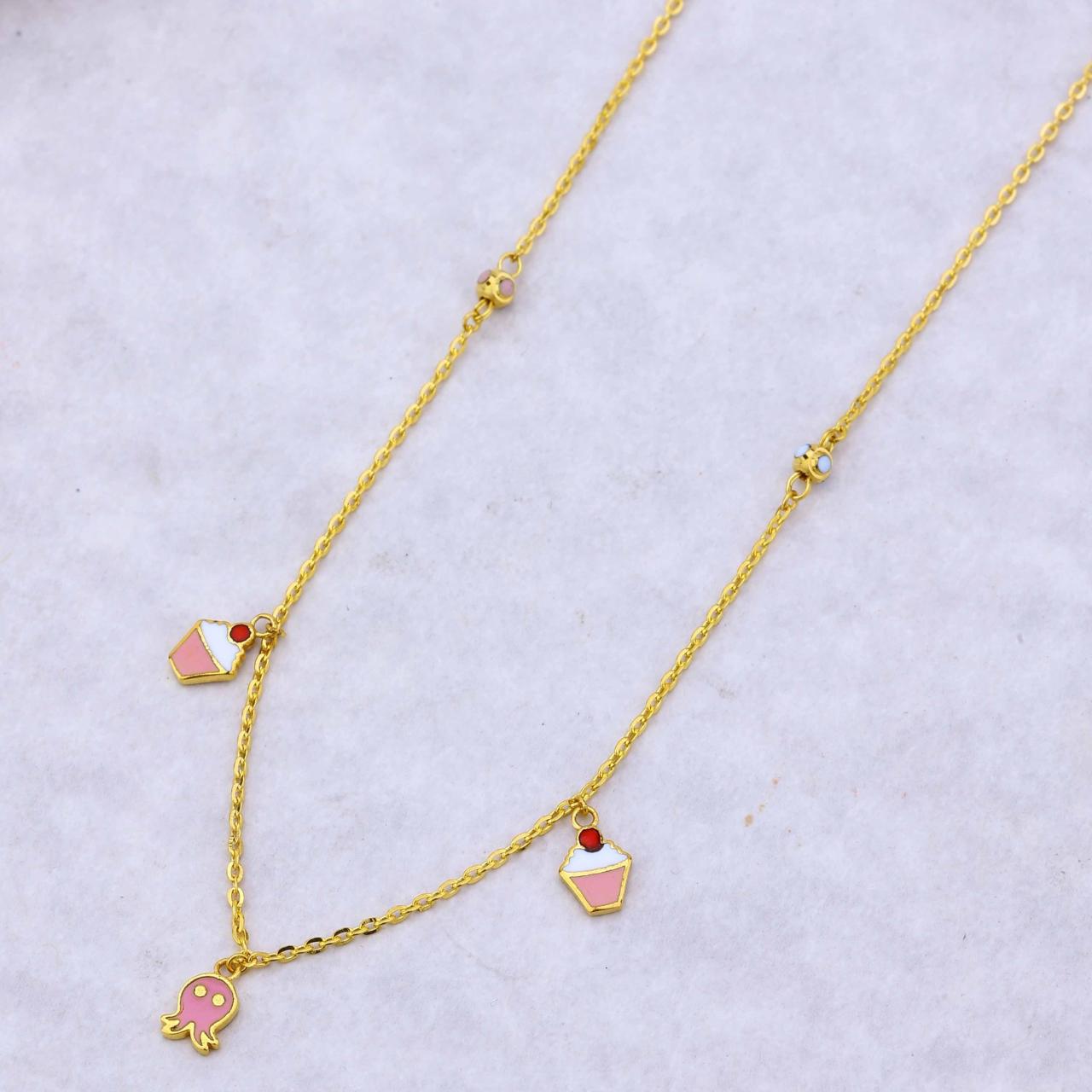 Cupcake Charm Kids Chain (KF18-231)