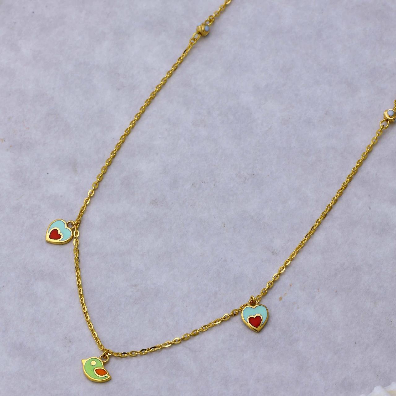 Heart & Bird Kids Chain (KF18-233)