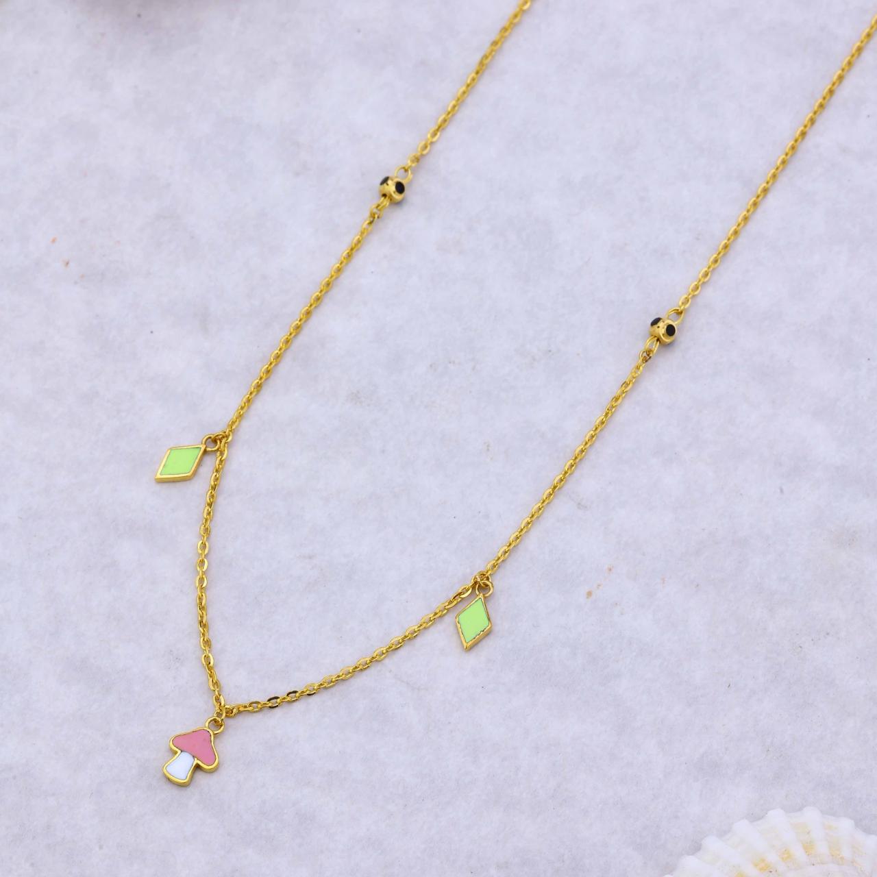 Mushroom Charm Kids Chain (KF18-234)