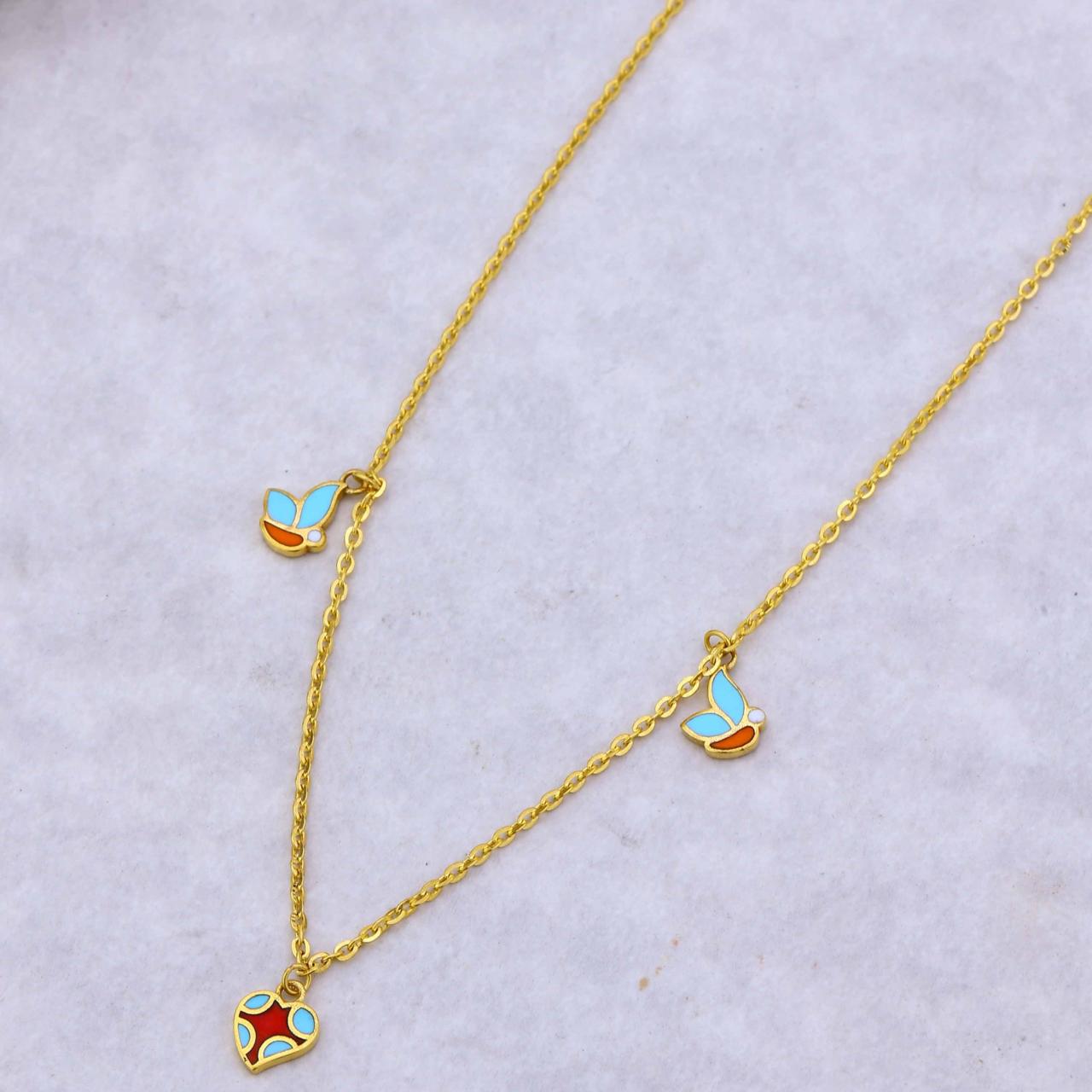 Butterfly Heart Kids Chain (KF18-235)